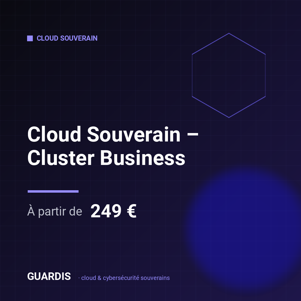 Cloud Souverain – Cluster Business 1 Cloud Souverain – Cluster Business – Guardis